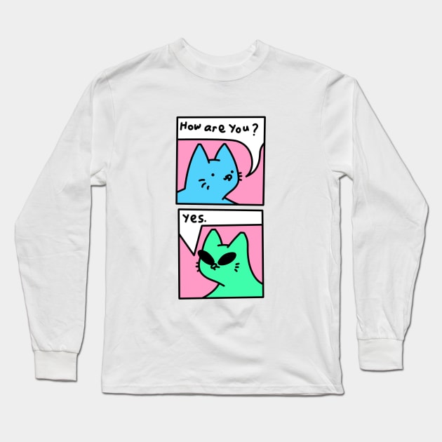 cool cat Long Sleeve T-Shirt by kexa